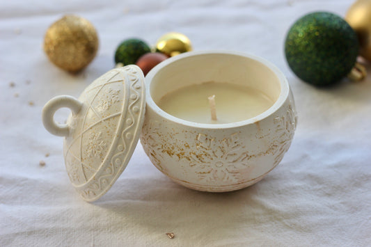Bougie boule de Noël - Vanille