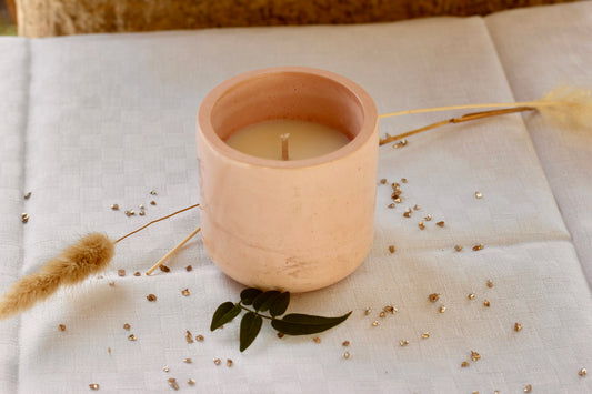 Bougie personnalisée - contenant en plâtre