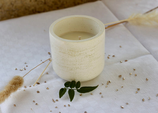 Bougie personnalisée - contenant en plâtre