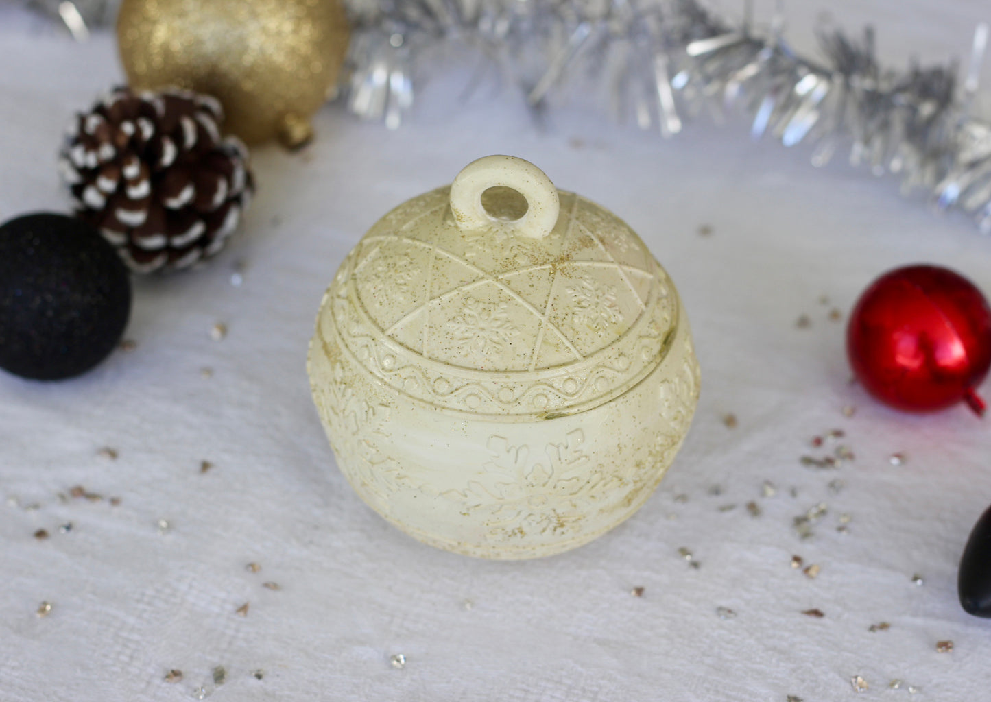 Bougie boule de Noël - Epices de Noël
