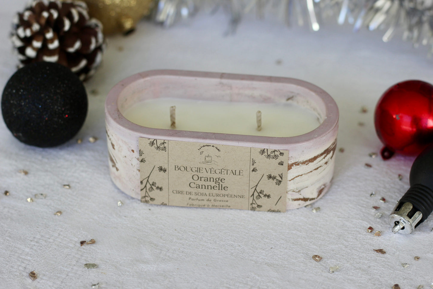 Bougie ovale - Orange cannelle