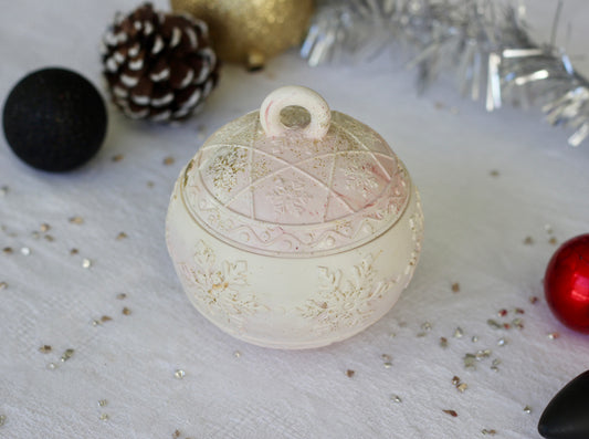 Bougie boule de Noël - Orange cannelle