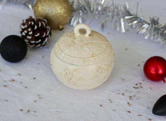 Bougie boule de Noël - Marron chaud