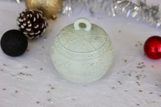 Bougie boule de Noël - Marrond chaud