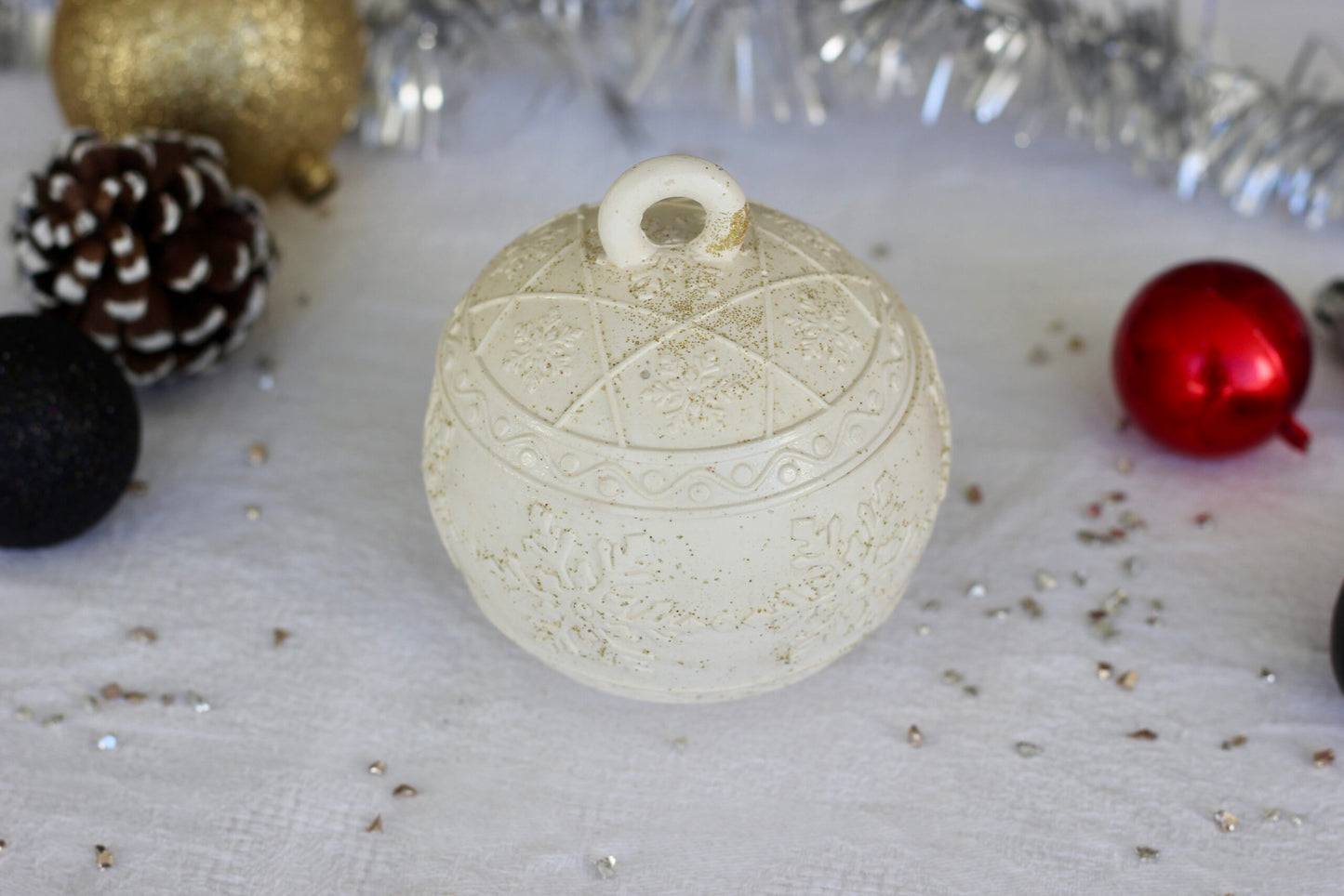 Bougie boule de Noël - Chocolat praliné