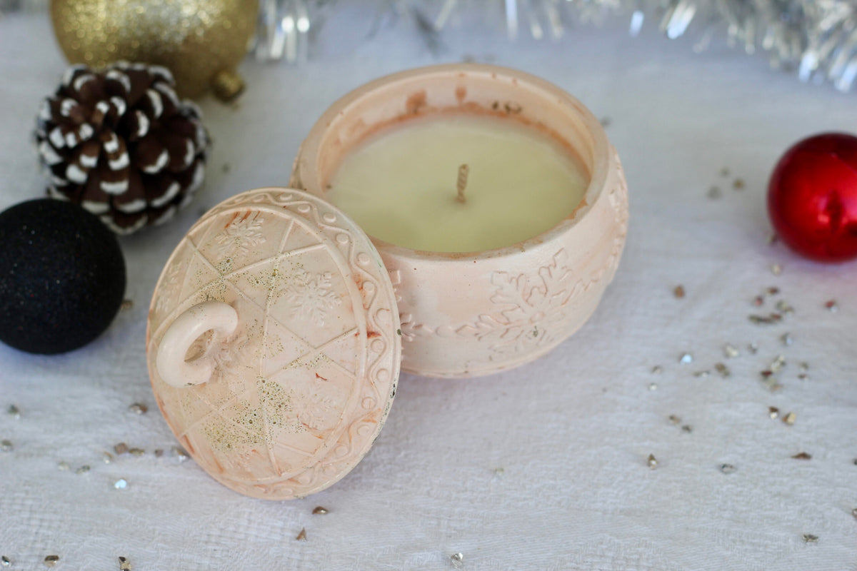 Bougie boule de Noël - Chocolat praliné
