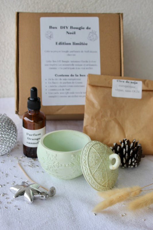 🕯️Box DIY Bougie de Noël - Boule de Noël 🎄