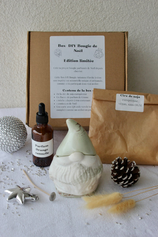 🕯️Box DIY Bougie de Noël - Lutin de Noël 🎅