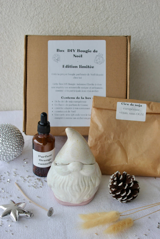 🕯️Box DIY Bougie de Noël - Lutin de Noël 🎅