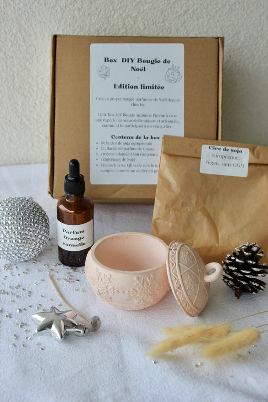🕯️Box DIY Bougie de Noël - Boule de Noël 🎄