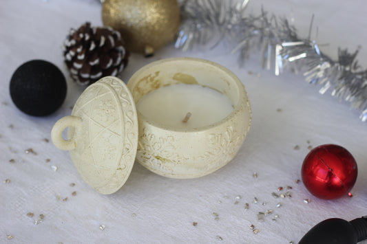 Bougie boule de Noël - Chocolat praliné