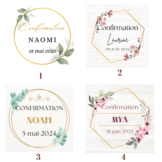 Bougie personnalisée - Confirmation 50g
