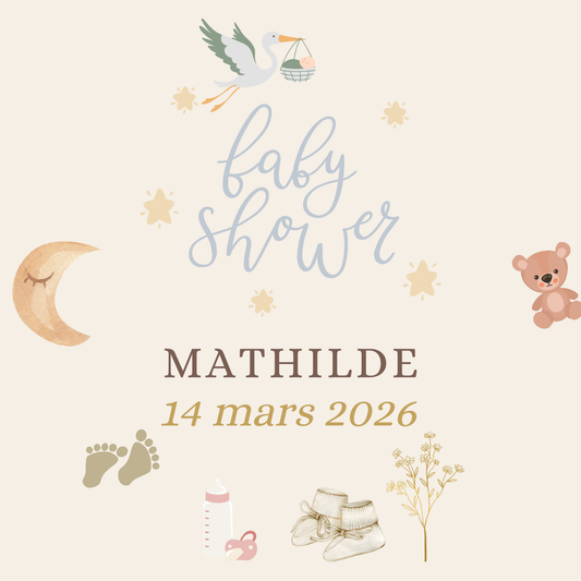 Bougie personnalisée - Baby Shower