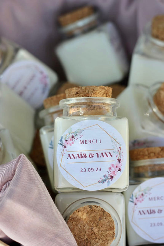 Bougie personnalisée - Mariage 50g