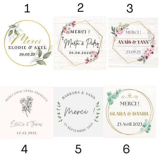 Bougie personnalisée - Mariage 50g